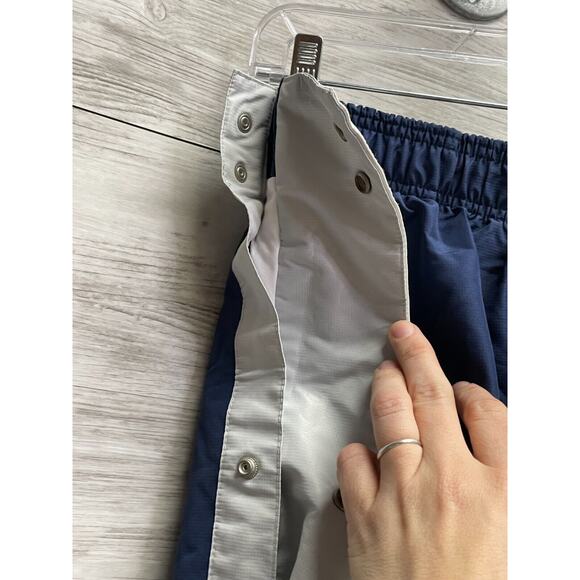 Vtg Nike Track Pants Mens Large Blue Warmup Snap Breakaway Gray Tag Y2K - Picture 4 of 16